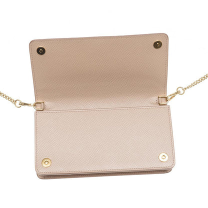 Prada Beige Cipria Mini Bandoliera Leather Wallet Crossbody Handbag 1DH044
