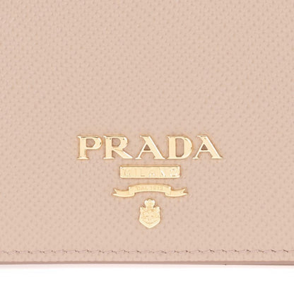 Prada Beige Cipria Mini Bandoliera Leather Wallet Crossbody Handbag 1DH044