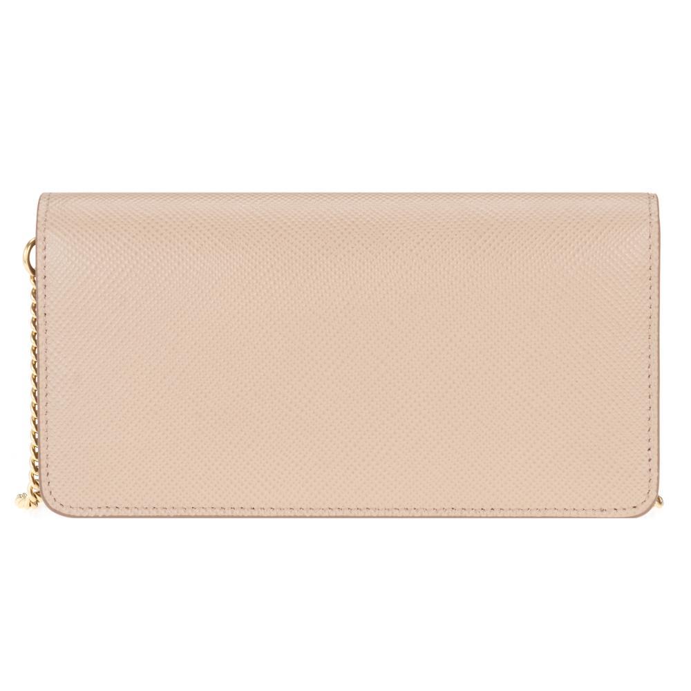 Prada Beige Cipria Mini Bandoliera Leather Wallet Crossbody Handbag 1DH044