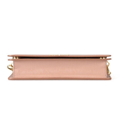 Prada Beige Cipria Mini Bandoliera Leather Wallet Crossbody Handbag 1DH044