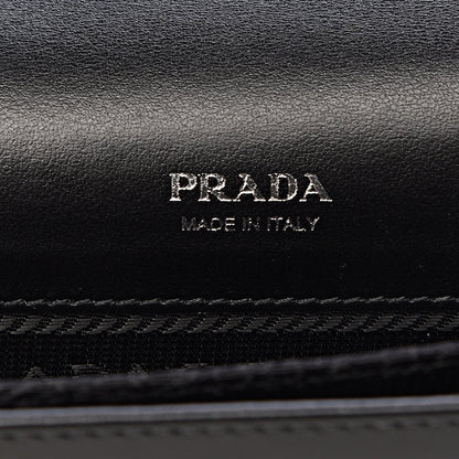Prada Black City Calfskin Leather Red Jewels Chain Shoulder Bag 1DH101