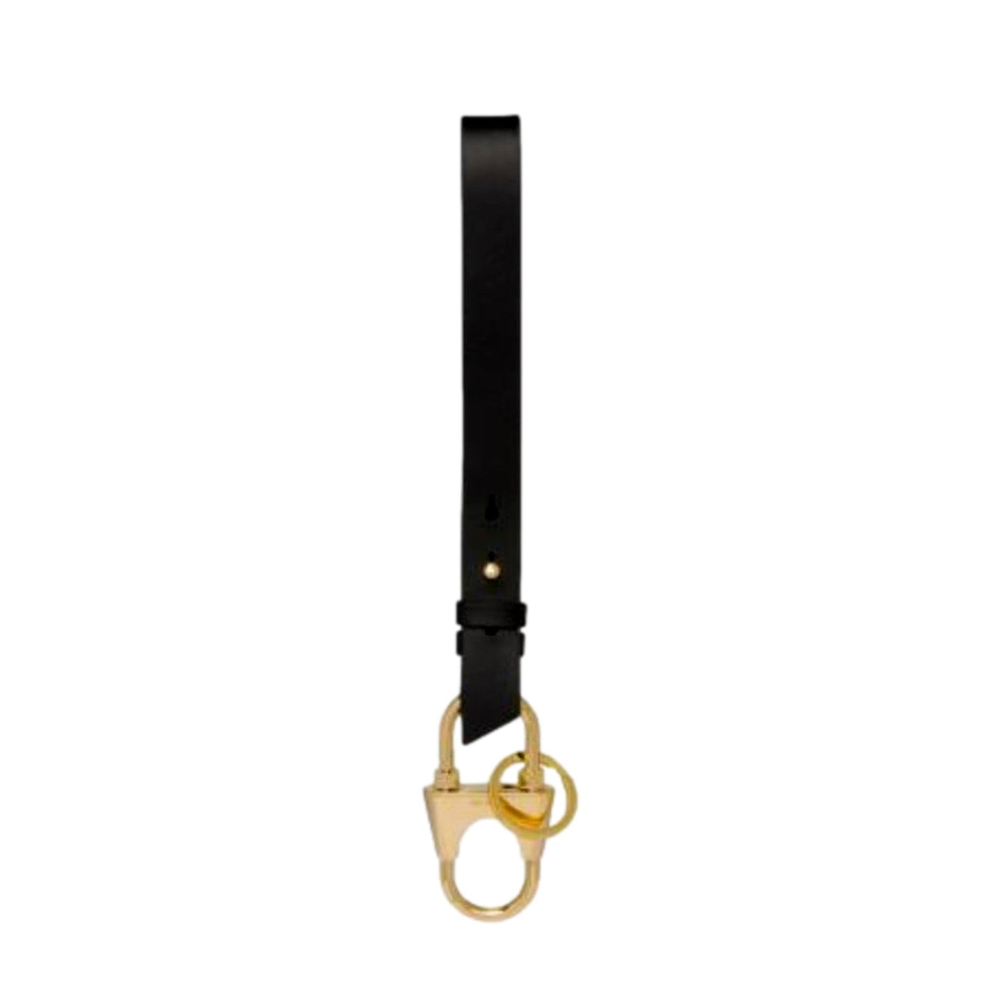 Prada Black Leather Keyring