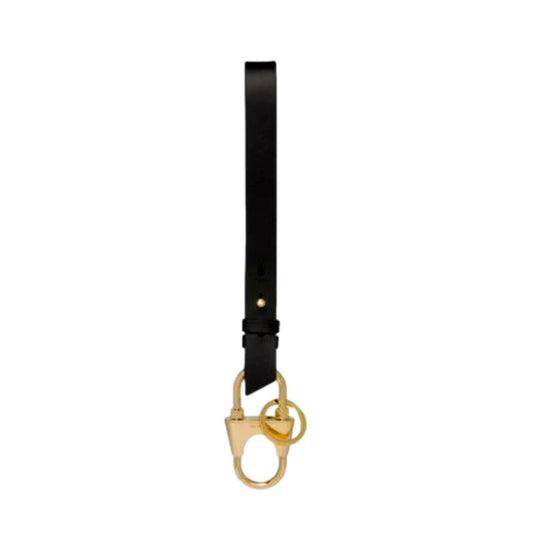 Prada Black Leather Keyring