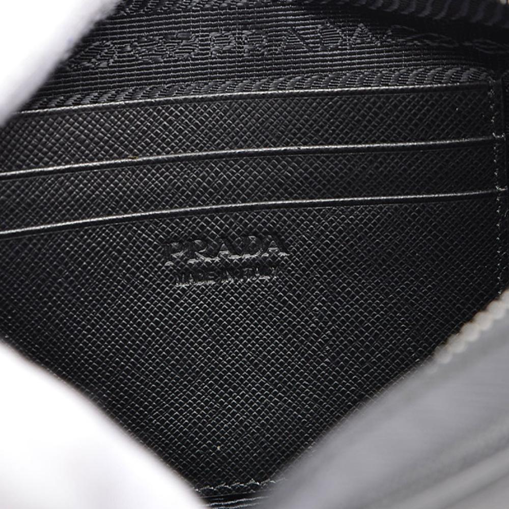 Prada Saffiano Leather Black Phone Case Clutch Bag 2ZH064
