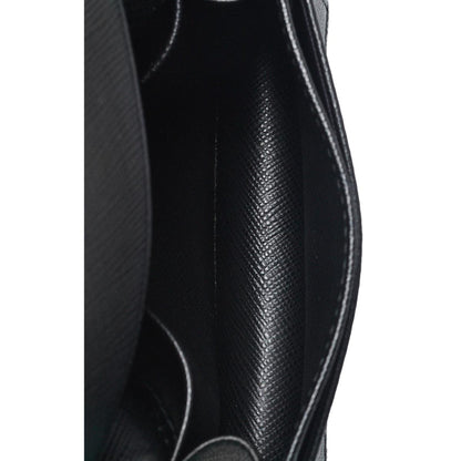 Prada Black Saffiano Leather Credit Card Case Wallet