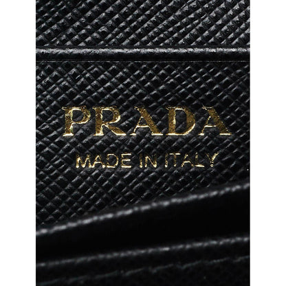 Prada Black Saffiano Leather Credit Card Case Wallet