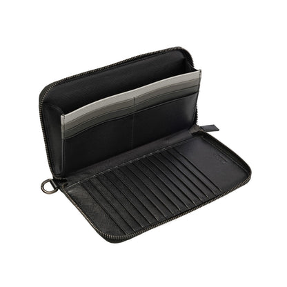 Prada Black Saffiano Leather Wallet Wristlet 2ML028