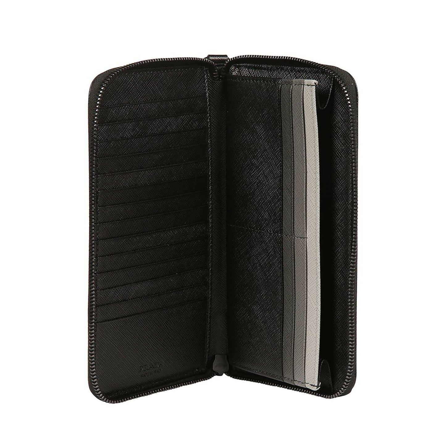 Prada Black Saffiano Leather Wallet Wristlet 2ML028