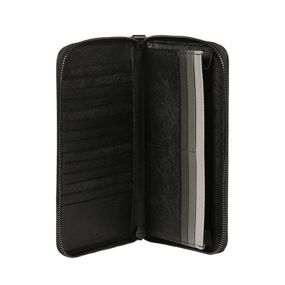 Prada Black Saffiano Leather Wallet Wristlet 2ML028