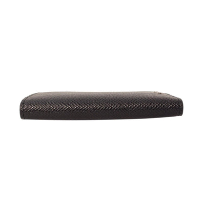 Prada Black Saffiano Leather Vertical Logo Card Holder