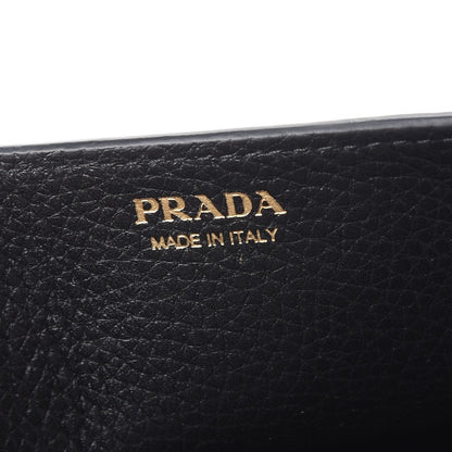 Prada Black Vitello Daino Leather Mini Crossbody Handbag 1DH044