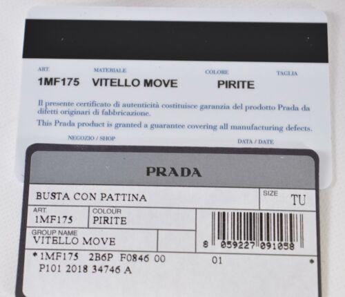 Prada Busta Con Pattina Gold Vitello Move Leather Envelope Wallet 1MF175