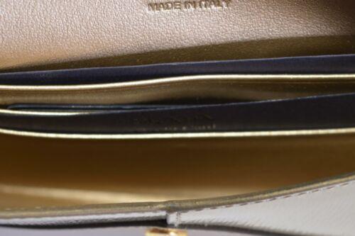 Prada Busta Con Pattina Gold Vitello Move Leather Envelope Wallet 1MF175