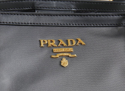Prada Grey Tessuto Nylon Shopping Tote Bag 1BG158