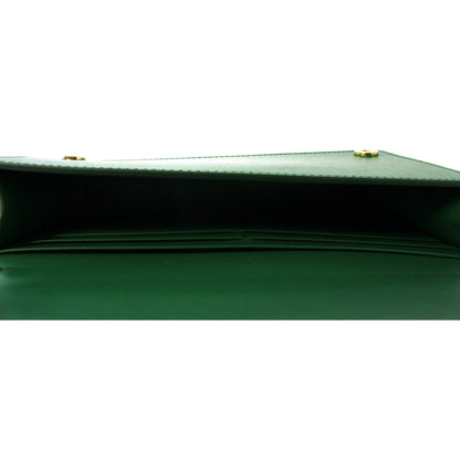 Prada Green Vitello Move Leather Triangle Logo Crossbody Bag 1DH044
