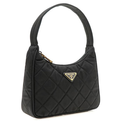 Prada Re-Editon Hobo Mini Quilted Black Nylon Shoulder Bag