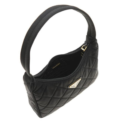 Prada Re-Editon Hobo Mini Quilted Black Nylon Shoulder Bag