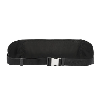 Prada Marsupio Black Nylon Saffiano Trim Triangle Logo Belt Bag 2VL132