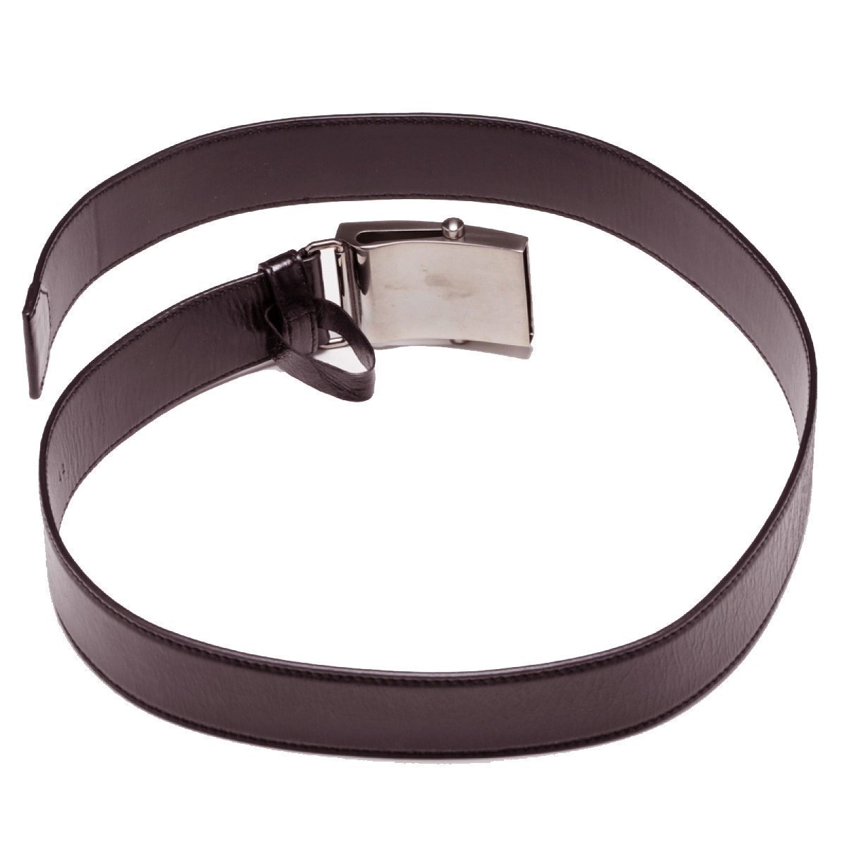 Prada Men's Saffiano Brown Leather Belt/ silver buckle Size: 95/38 2CM009