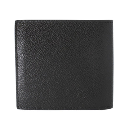 Prada Mens Black Grey Vitello Micro Grain Leather Logo Bifold 2MO912