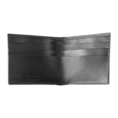 Prada Mens Black Saffiano Leather Silver Triangle Logo Bifold Wallet 2MO912