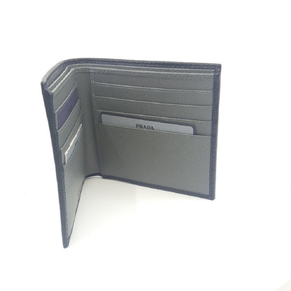 Prada Mens Saffiano Leather Black Bifold Wallet 2MO513