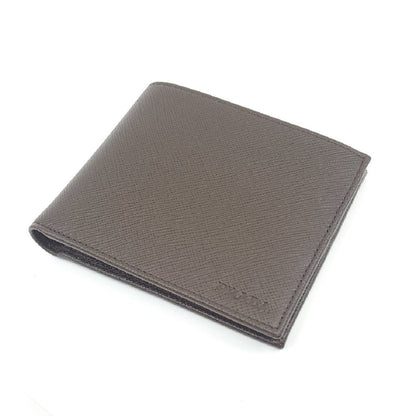 Prada Mens Saffiano Leather Caffe Brown Bifold Wallet 2MO513