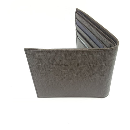 Prada Mens Saffiano Leather Caffe Brown Bifold Wallet 2MO513