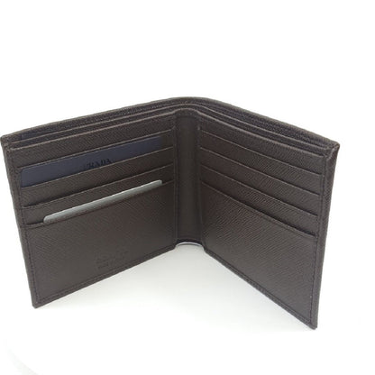 Prada Mens Saffiano Leather Caffe Brown Bifold Wallet 2MO513