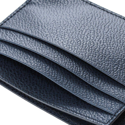 Prada Vitello Micro Grain Navy Triangle Logo Cardholder Wallet