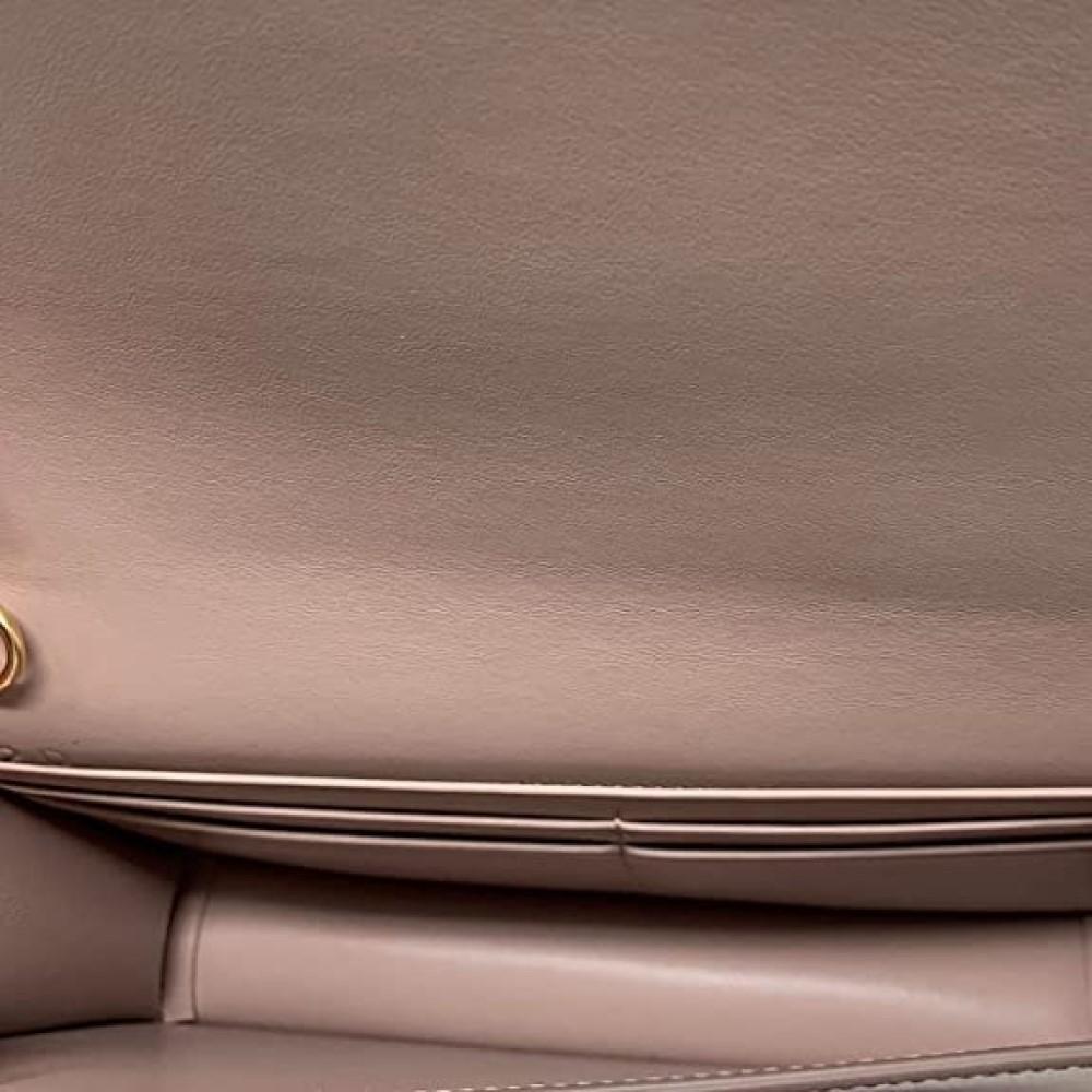 Prada Mini Bandoliera Beige Leather Triangle Logo Crossbody Bag 1DH044