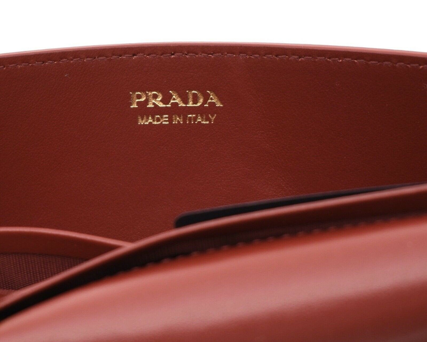 Prada  Mini Bandoliera Red Burgundy Leather Triangle Logo Crossbody Handbag