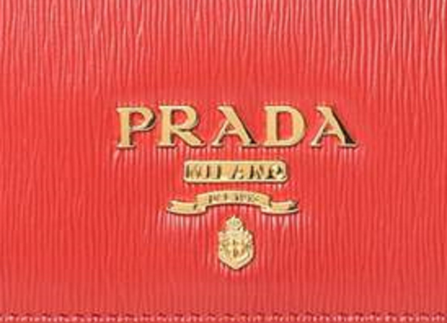 Prada Miniborse Lacca Red Vitello Move Leather Crossbody Chain