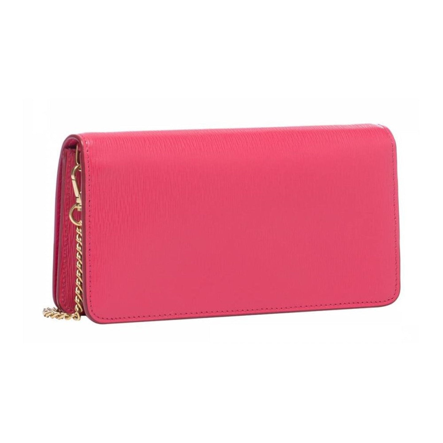 Prada Vitello Move Peonia Pink Leather Small Chain Wallet Crossbody Bag