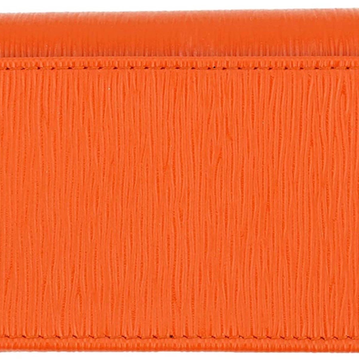 Prada Papaya Orange Vitello Move Leather Credit Card Holder Wallet 1MC122