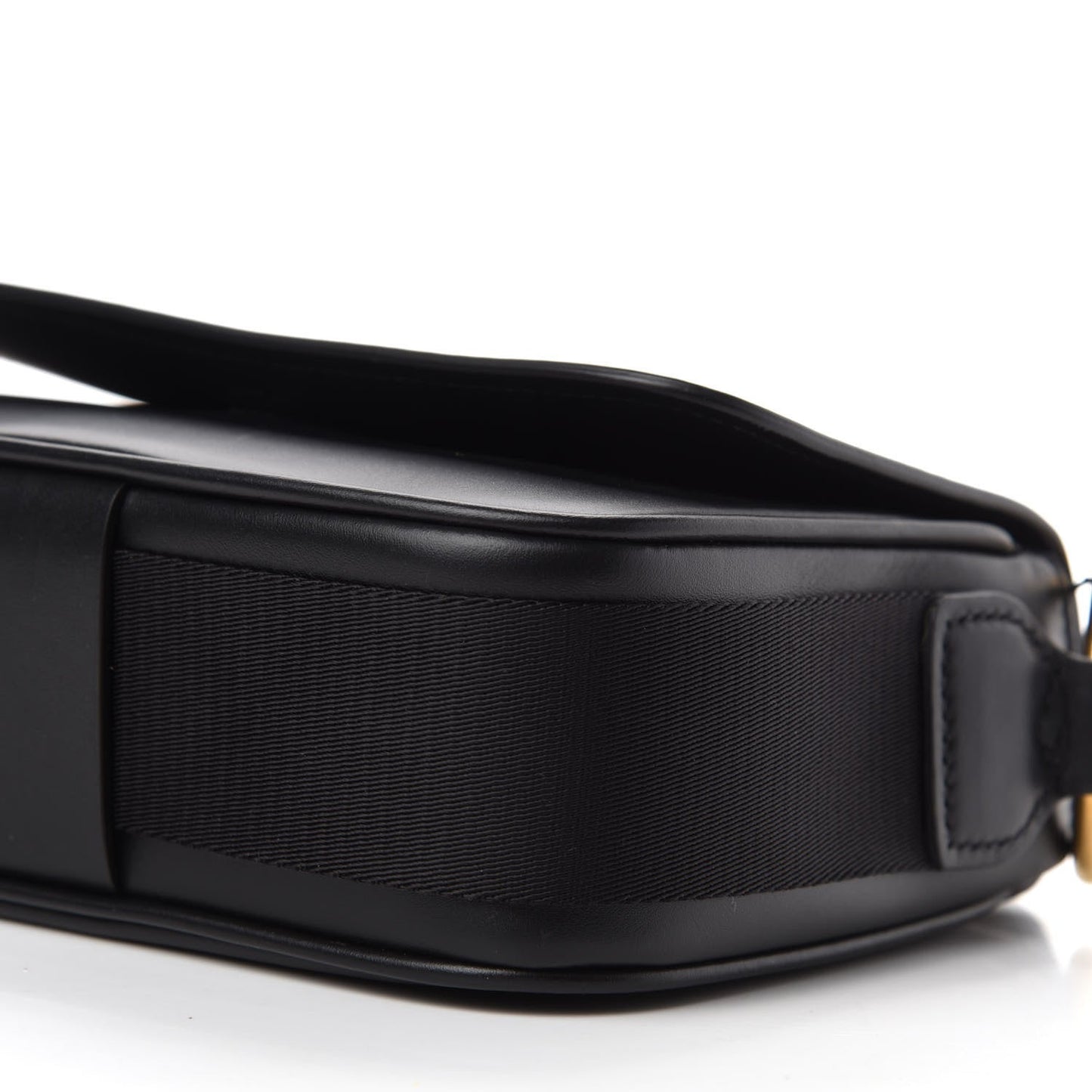 Prada Pattina Vitello Black Leather Identity Shoulder Bag 1BD302