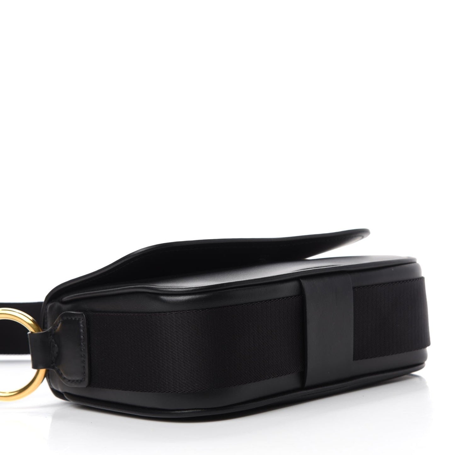 Prada Pattina Vitello Black Leather Identity Shoulder Bag 1BD302