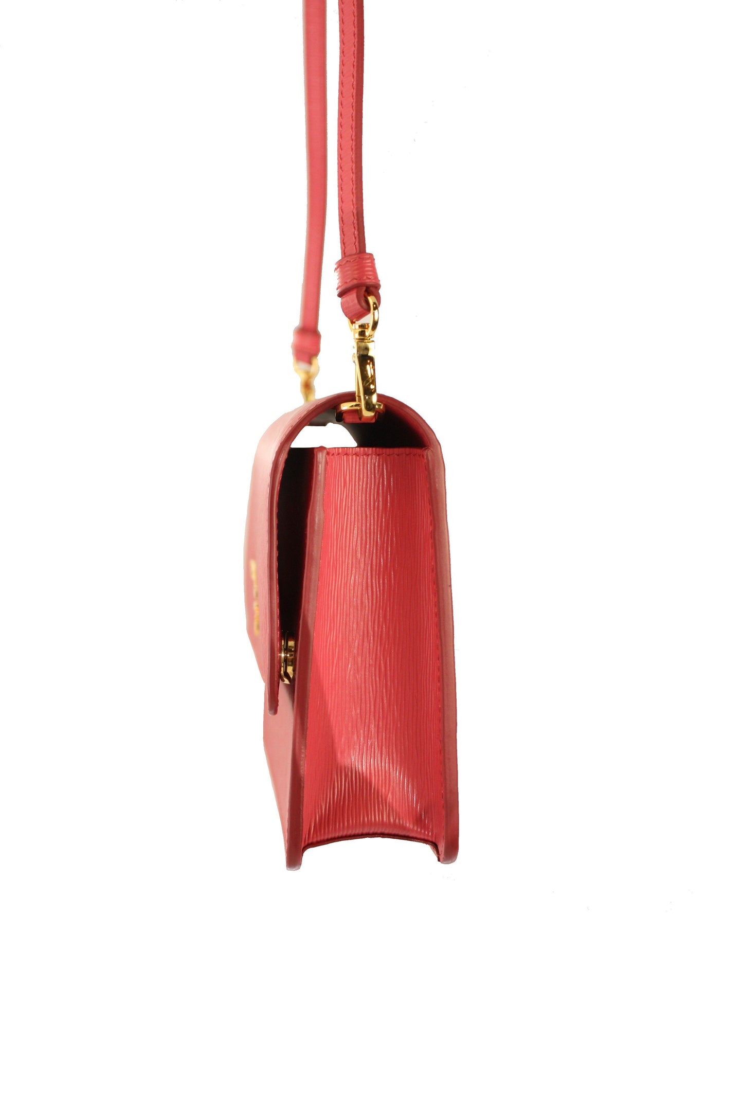 Prada Peonia Pink Vitello Move Leather Crossbody Wallet Handbag 1BP016