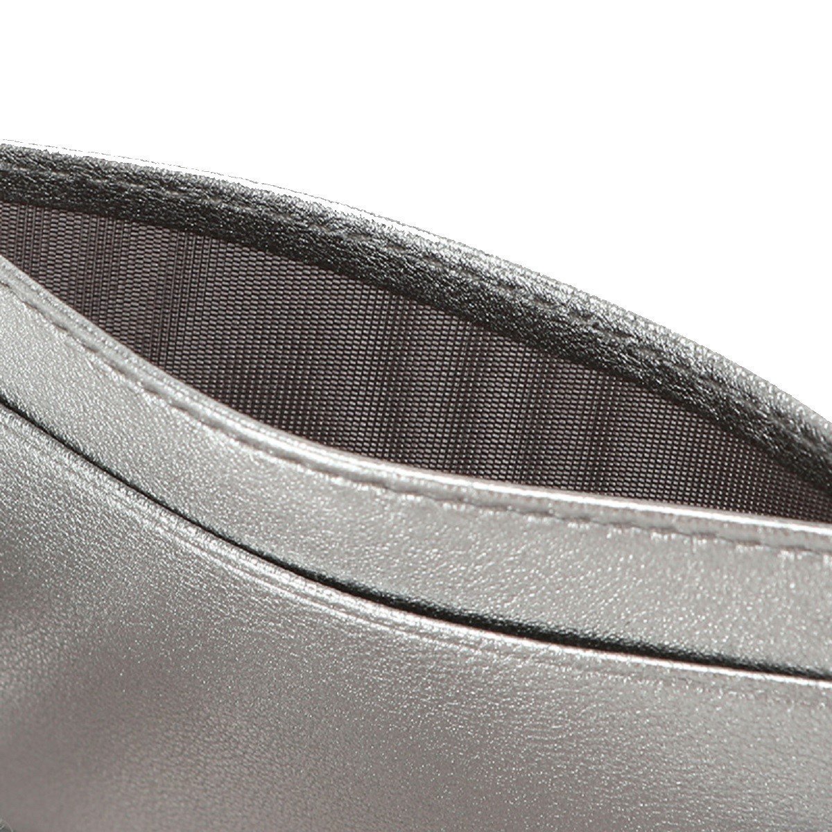 Prada Portacarte Di Credito Card Holder Cromo Silver Leather