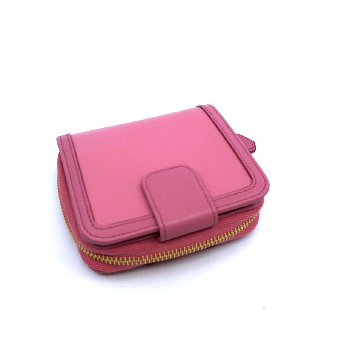 Prada Portafoglio Lampo Light Pink Vitello Move Zip Flap Bow Wallet 1ML522
