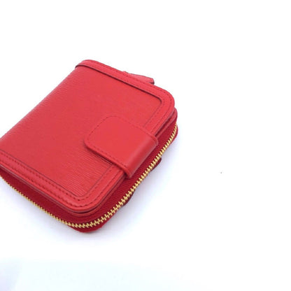 Prada Portafoglio Lampo Fuxia Light Red Vitello Move Zip Flap Bow Wallet 1ML522