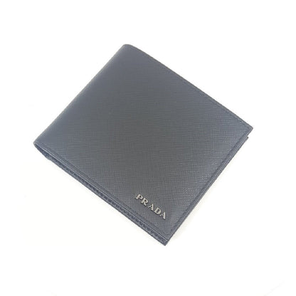 Prada Mens Saffiano Leather Black Bifold Wallet 2MO513