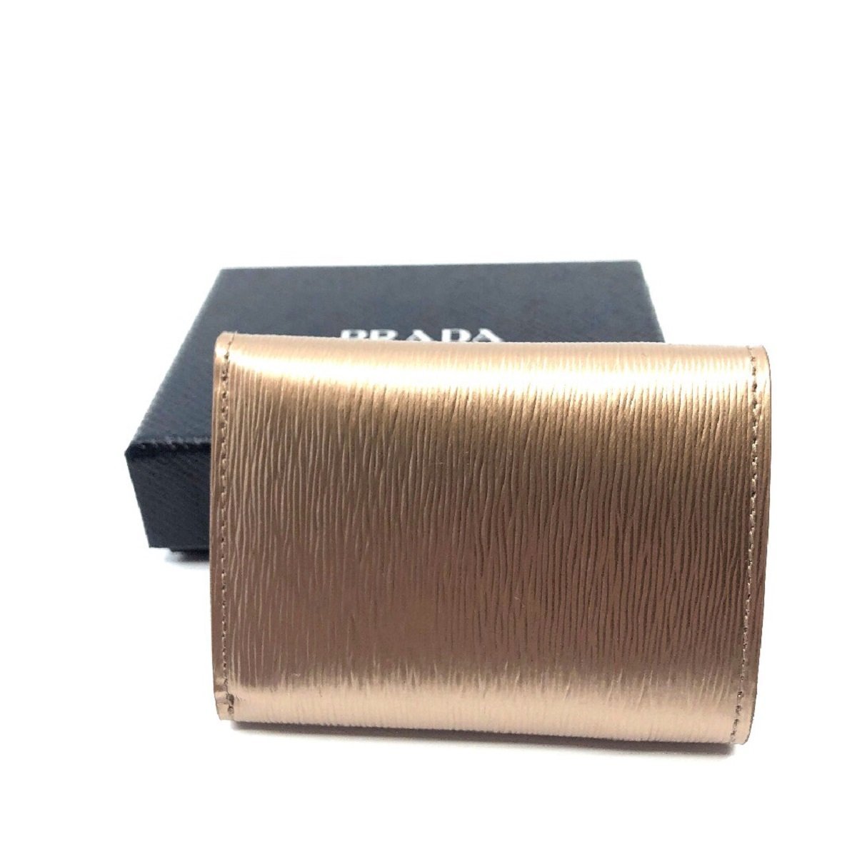Prada Portafoglio Pattina Cipria Mordore Vitello Move Leather Wallet 1MH021