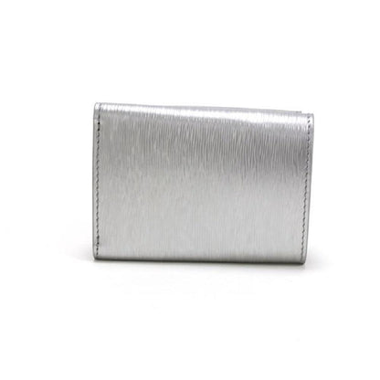 Prada Portafoglio Pattina Cromo Silver Vitello Move Envelope Flap Wallet 1MH021