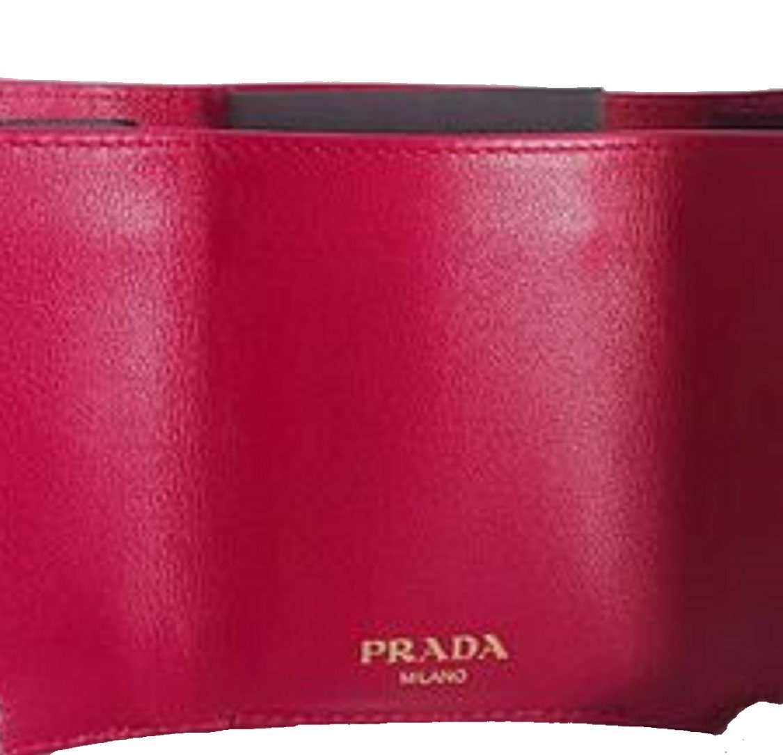 Prada Portafoglio Pattina Pink Ibisco Vitello Move Leather Wallet