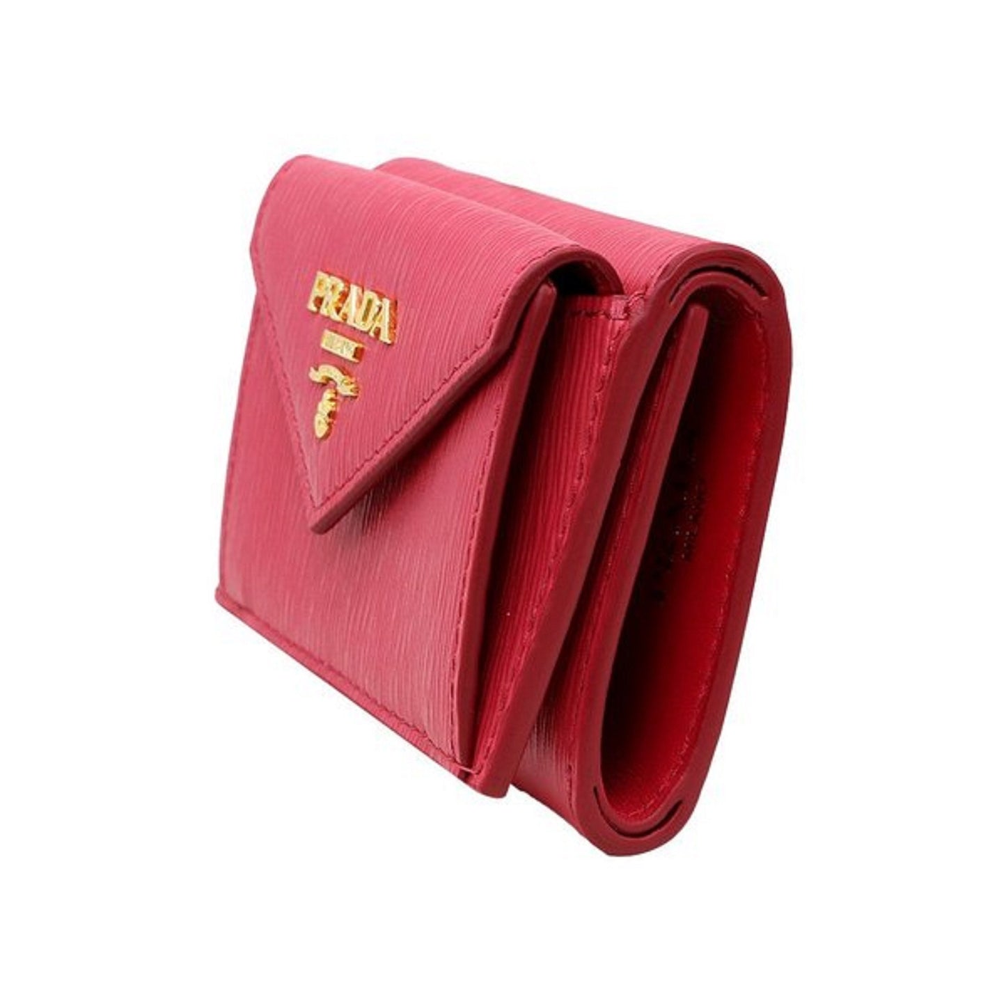 Prada Portafoglio Pattina Pink Ibisco Vitello Move Leather Wallet
