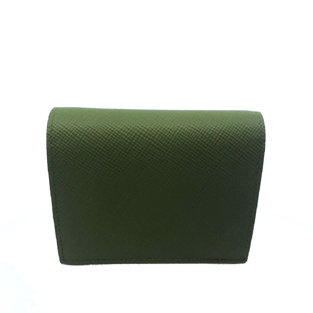 Prada Portafoglio Vertical Green Saffiano Leather Flap Wallet