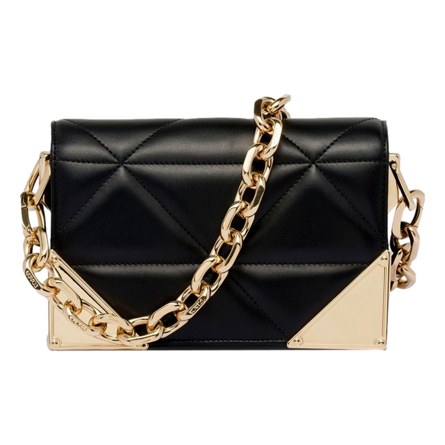 Prada Quilted Nappa Black Leather Shoulder Bag