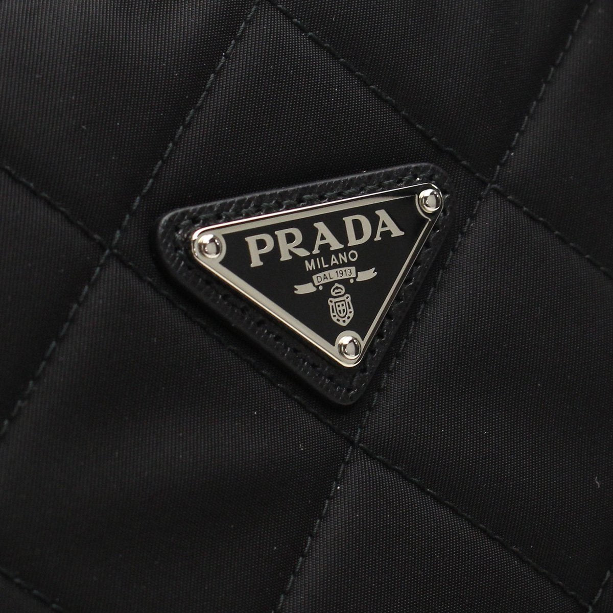 Prada Quilted Tessuto Nylon Chain Black Tote Shoulder Bag