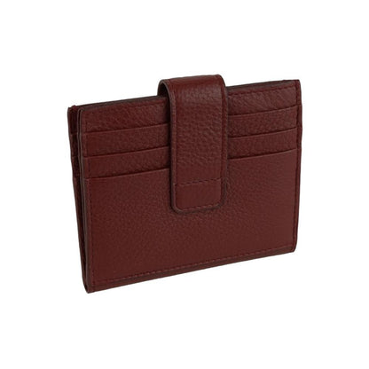 Prada Rubino Red Vitello Grain Leather Bifold Card Case Wallet 2MC049